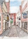 Postkarte DIN-A6 Schnoor Bremen4